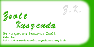 zsolt kuszenda business card